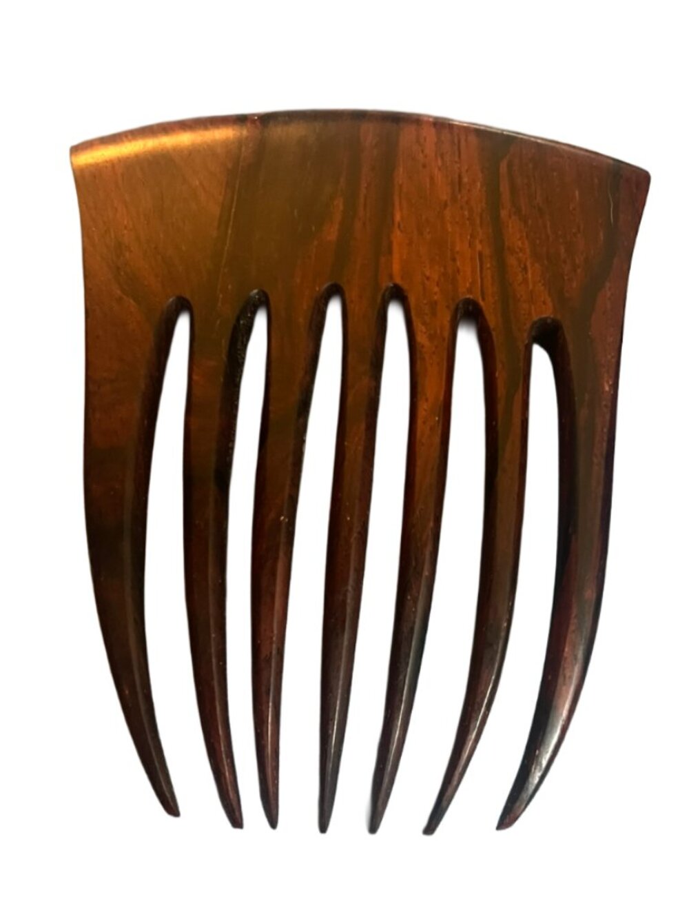 Vintage Hand-Carved Hardwood Hair Comb Boho Afro Pick
